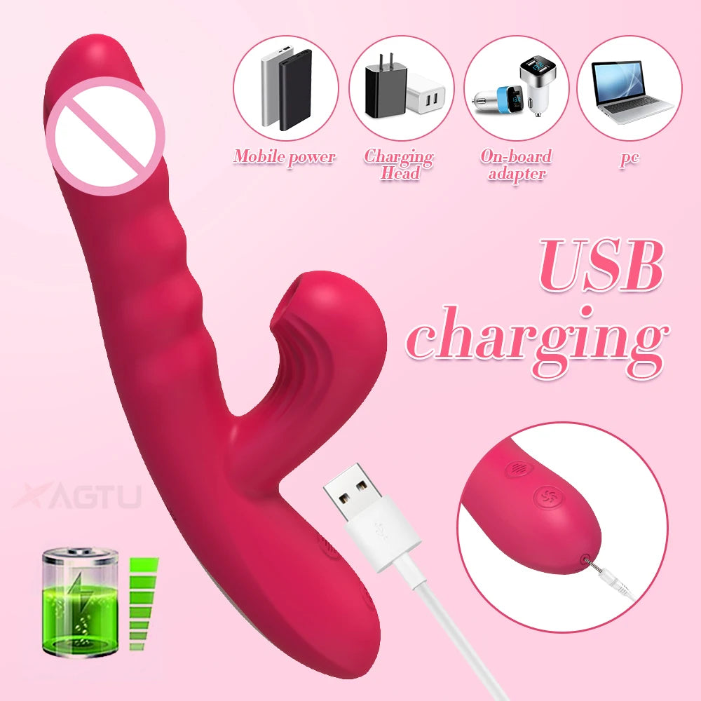 ויברטור דחיפה עם יניקה